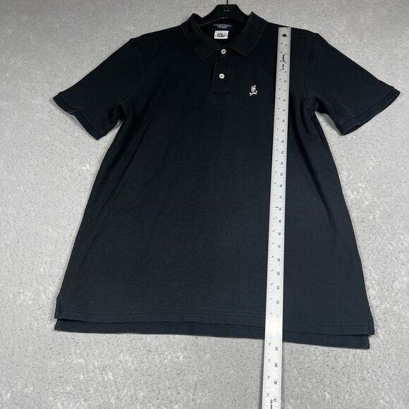 Psycho Bunny Polo Shirt Mens Size 6 Large Black Pima Cotton Embroidered Golf - Picture 7 of 11